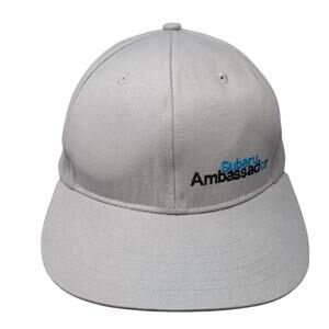 Subaru Ambassador Snapback Hat Gray One Size Adjustable Embroidered